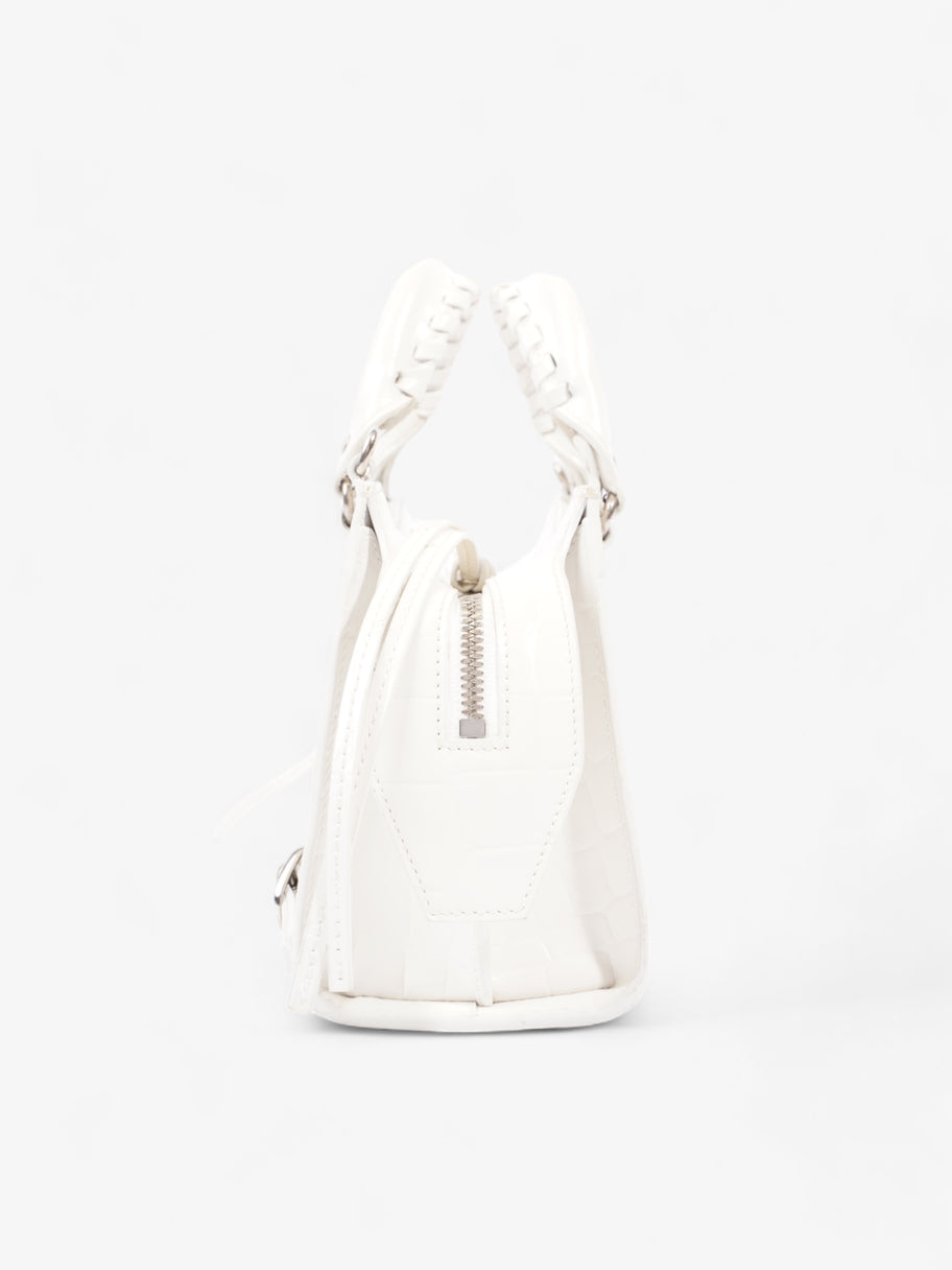 Balenciaga Neo Classic Mini White Embossed Leather Image 3