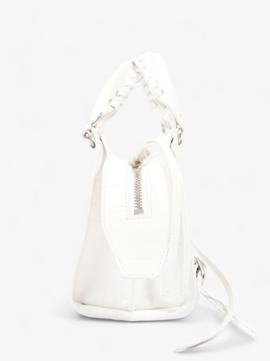 Balenciaga Neo Classic Mini White Embossed Leather Image 5