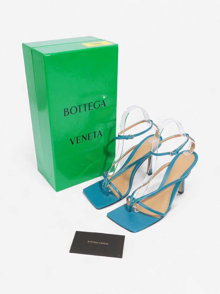 Bottega Veneta Stretch Sandal 95mm Blue Nappa Leather EU 38 UK 5 Luxe Collective