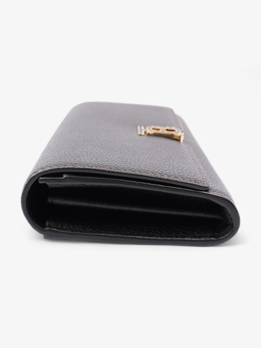 Burberry TB Continental Wallet Black Grained Leather Image 4