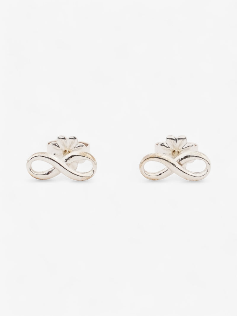  Tiffany and Co Infinity Earrings Silver Silver Sterling