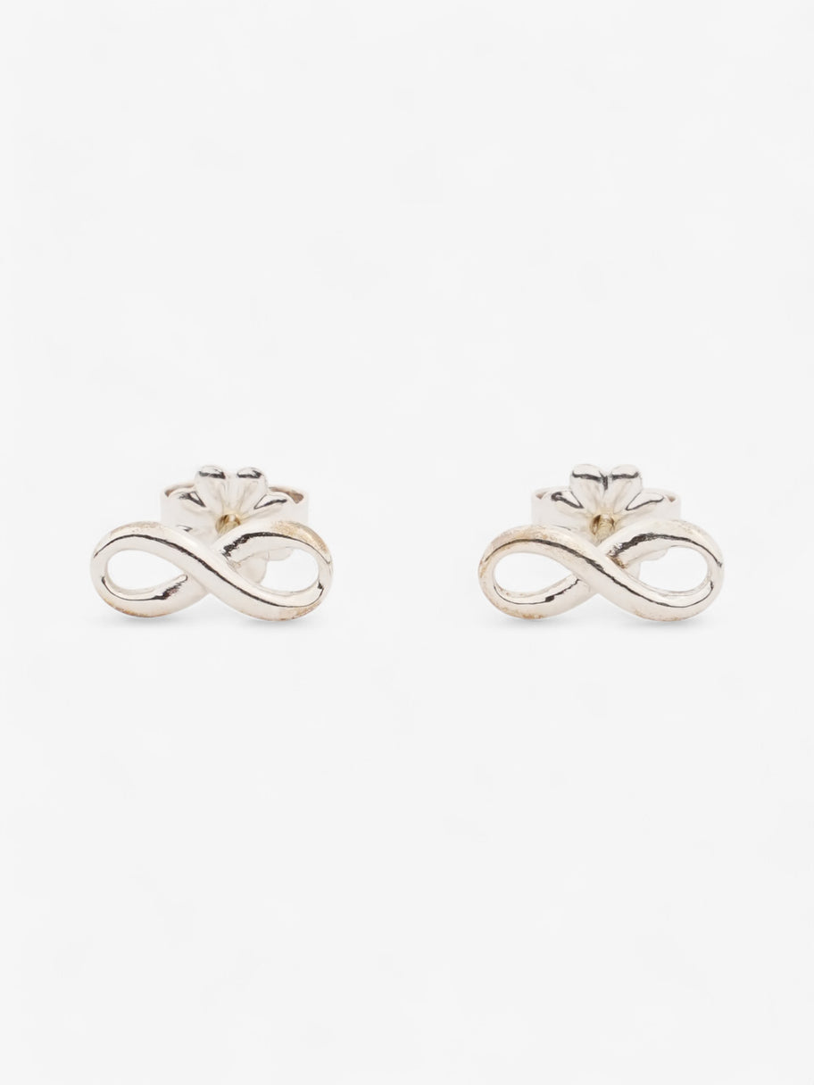 Tiffany and Co Infinity Earrings Silver Silver Sterling Image 1