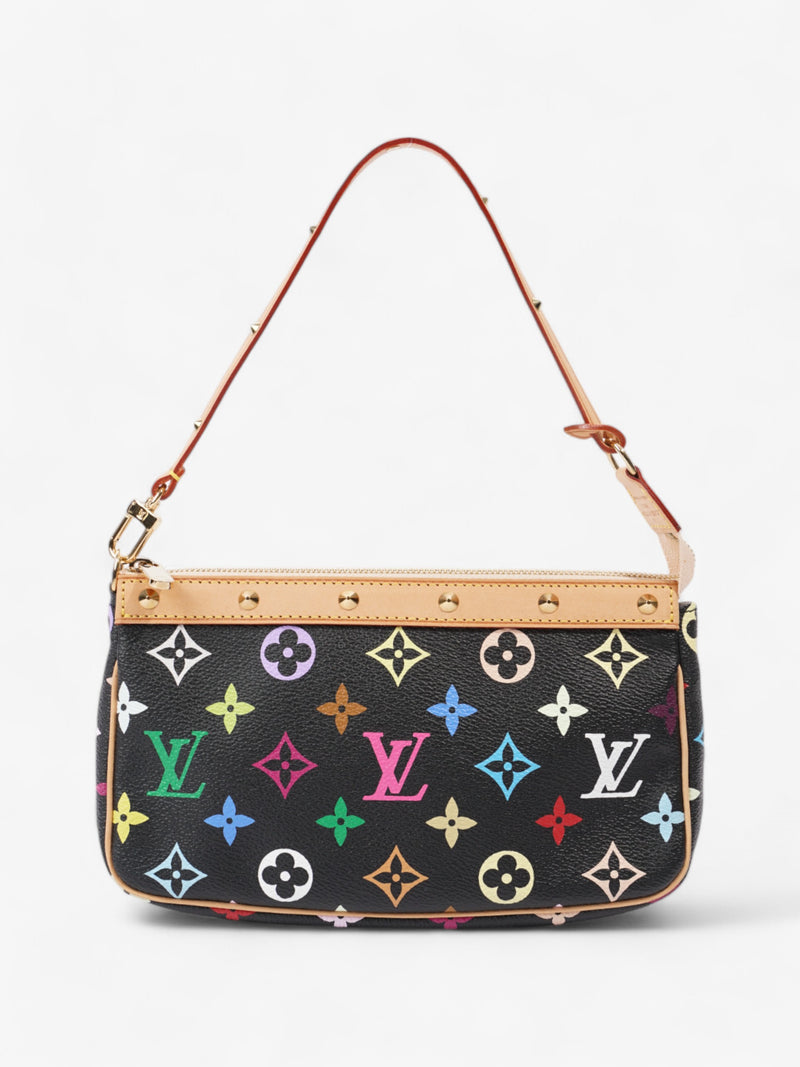  Louis Vuitton Pochette Accessoires Black / Monogram Multicolour Coated Canvas