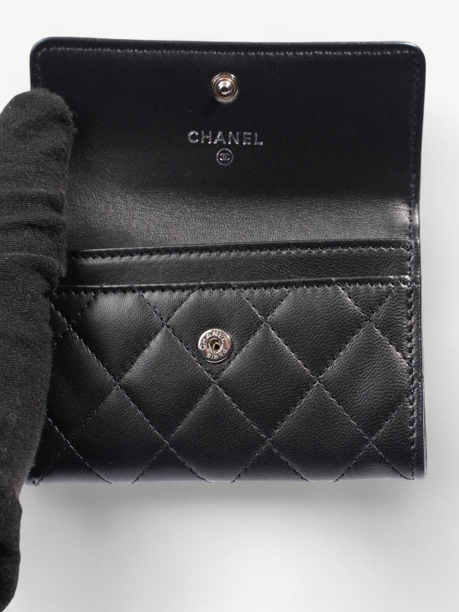 Chanel Interlocking CC Flap Card Holder Black / Silver Lambskin Leather Small Image 7