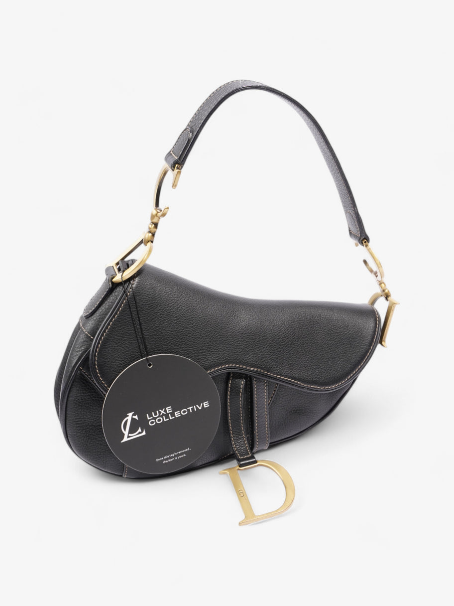 Christian Dior Saddle Bag Black Calfskin Leather Image 10