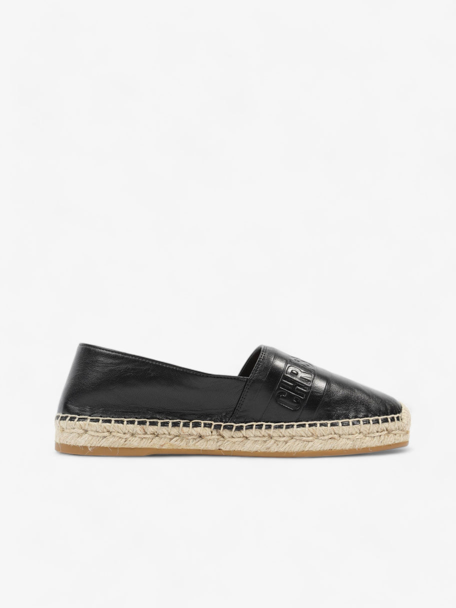 Granville Espadrilles Black Leather EU 36.5 UK 3.5 Image 2