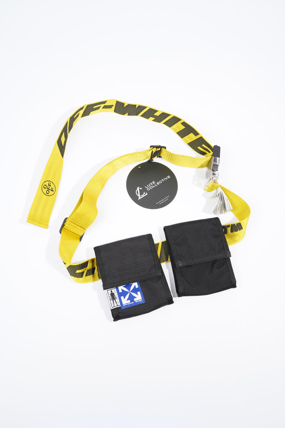 Two Pocket Belt Yellow / Black Fabric Image 10