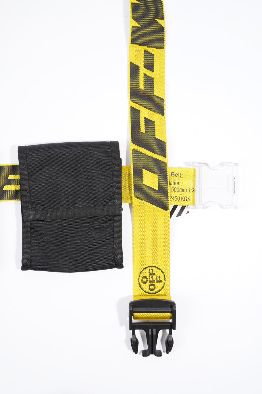 Two Pocket Belt Yellow / Black Fabric Image 6
