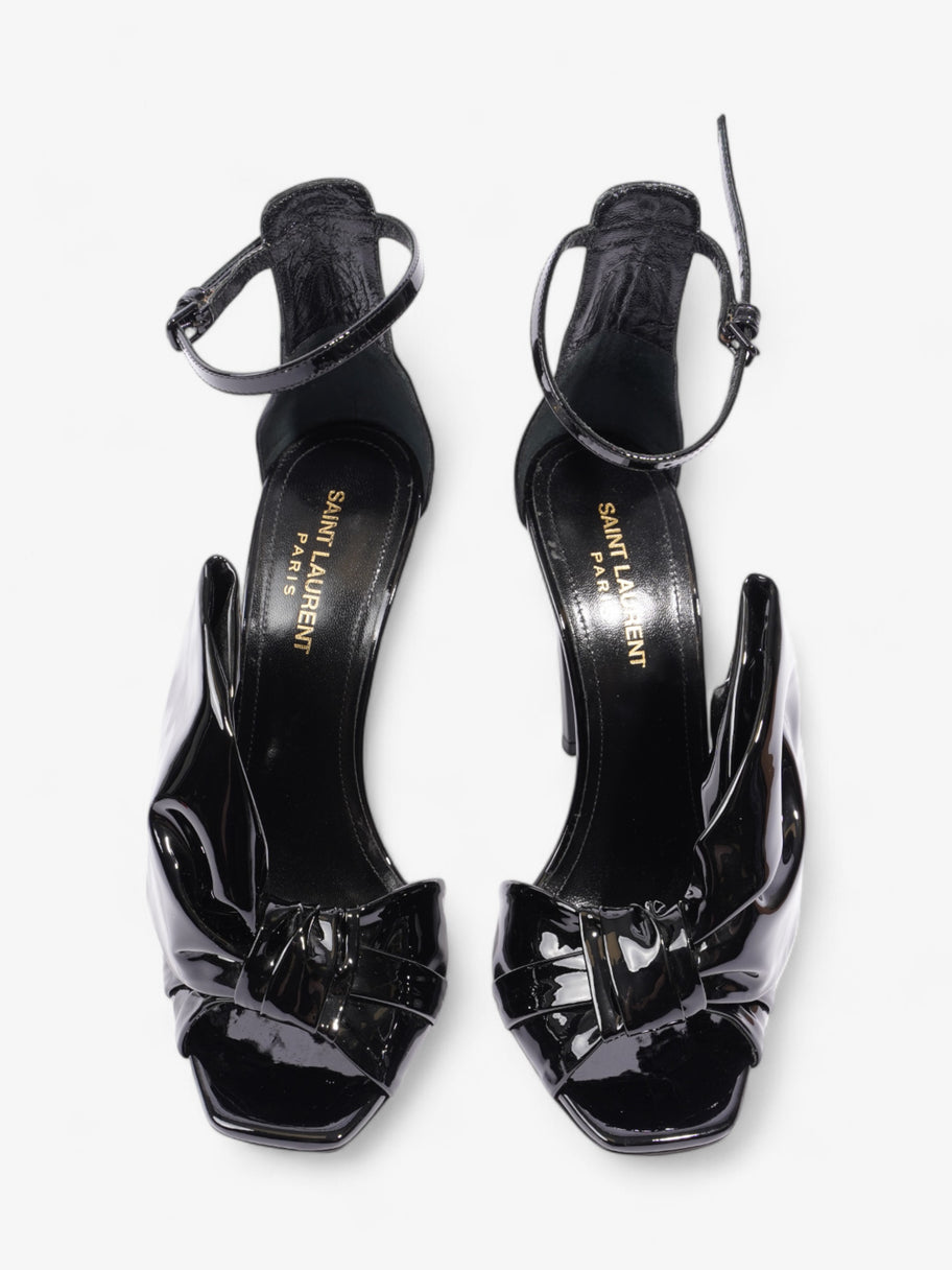 Saint Laurent Freja Bow Heels 110 Black Patent Leather EU 38 UK 5 Image 8