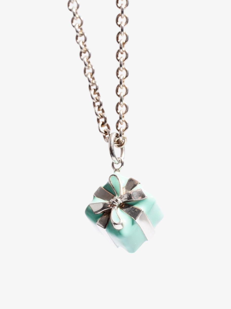 Tiffany and Co Blue Box Pendant Necklace Tiffany Blue / Silver Silver Sterling Image 5