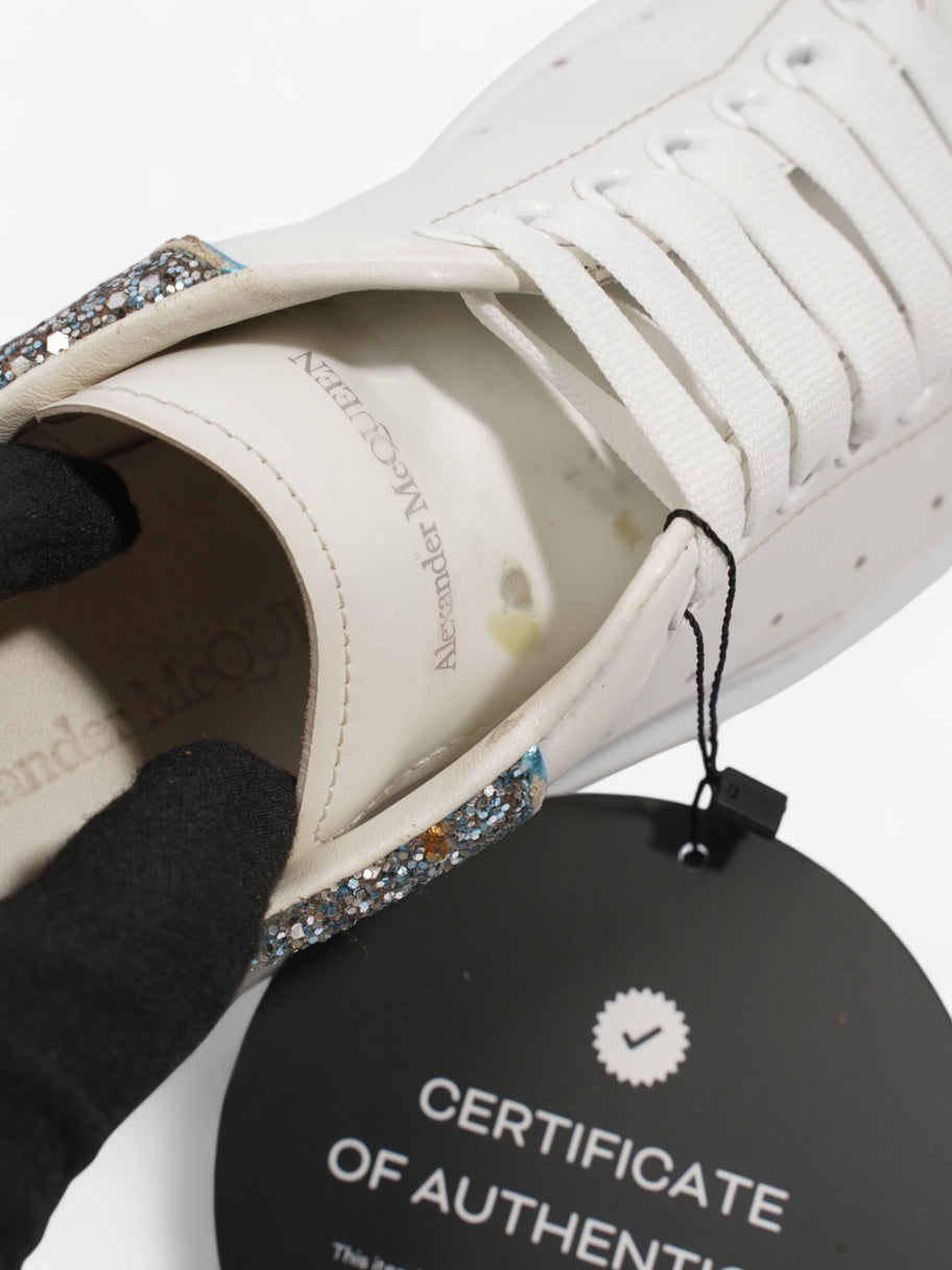 Alexander McQueen Oversized Sneakers White / Blue Glitter Leather EU 37.5 UK 4.5 Image 10