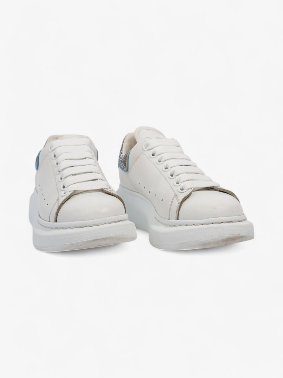 Alexander McQueen Oversized Sneakers White / Blue Glitter Leather EU 37.5 UK 4.5 Image 2