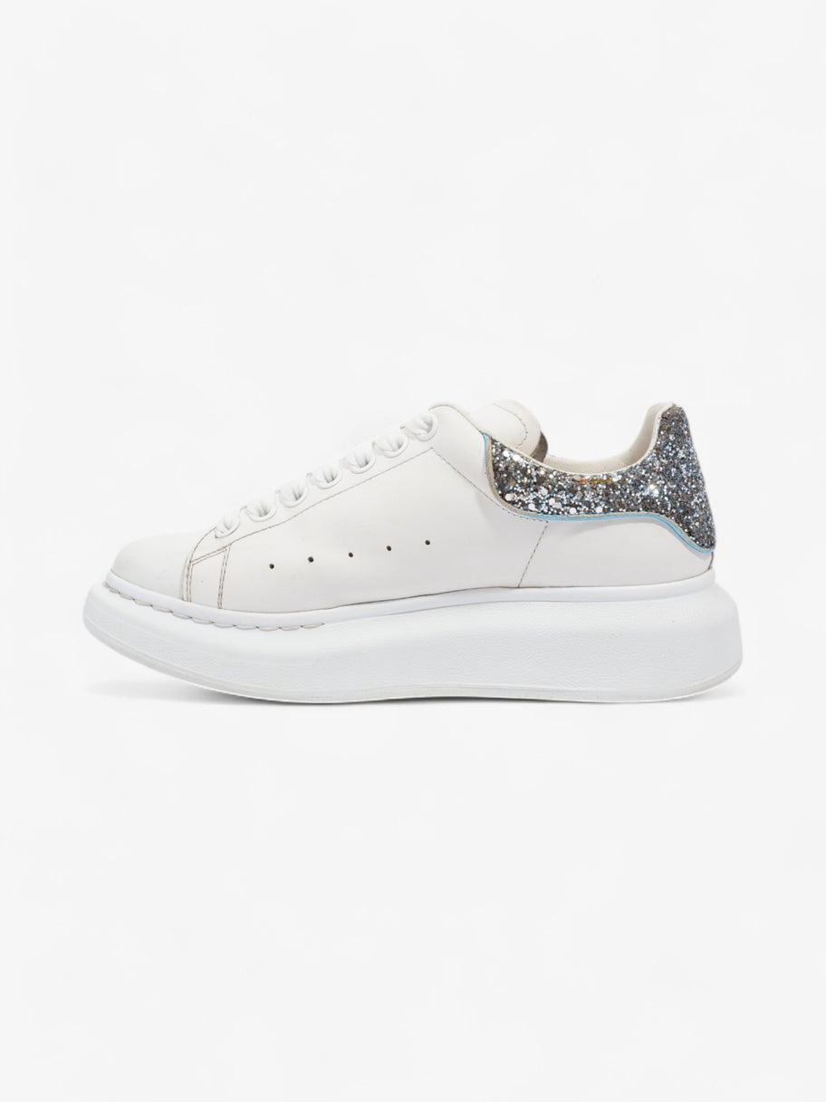 Alexander McQueen Oversized Sneakers White / Blue Glitter Leather EU 37.5 UK 4.5 Image 3