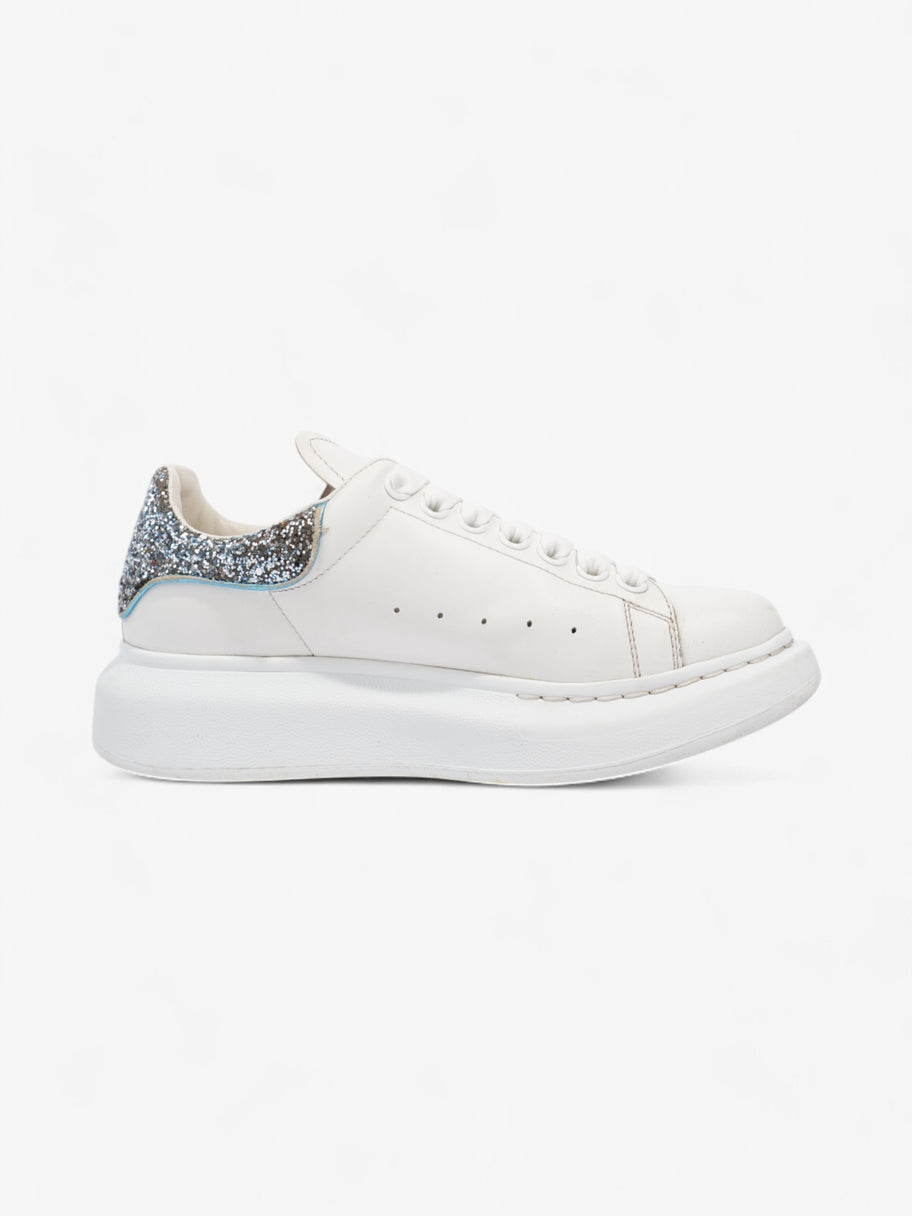 Alexander McQueen Oversized Sneakers White / Blue Glitter Leather EU 37.5 UK 4.5 Image 4