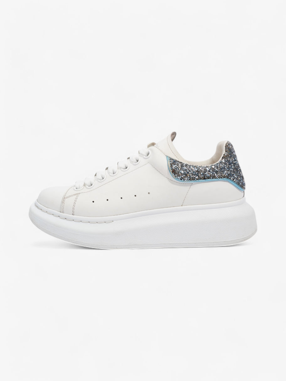 Alexander McQueen Oversized Sneakers White / Blue Glitter Leather EU 37.5 UK 4.5 Image 5