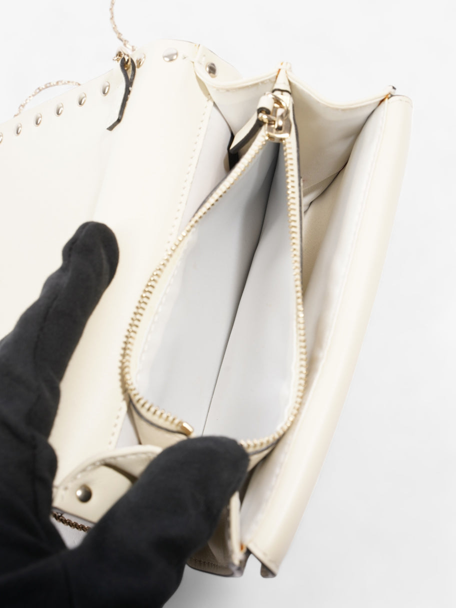 Valentino Rockstud Chain Bag Ivory Leather Image 8