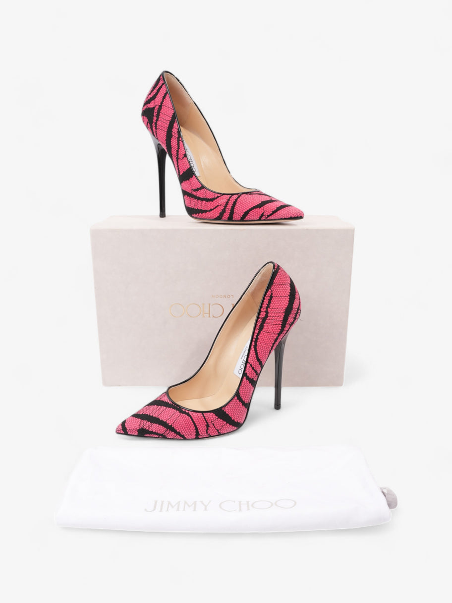 Jimmy Choo Zebra Lace On Heels 120mm Pink / Black Lace EU 36 UK 3 Image 10