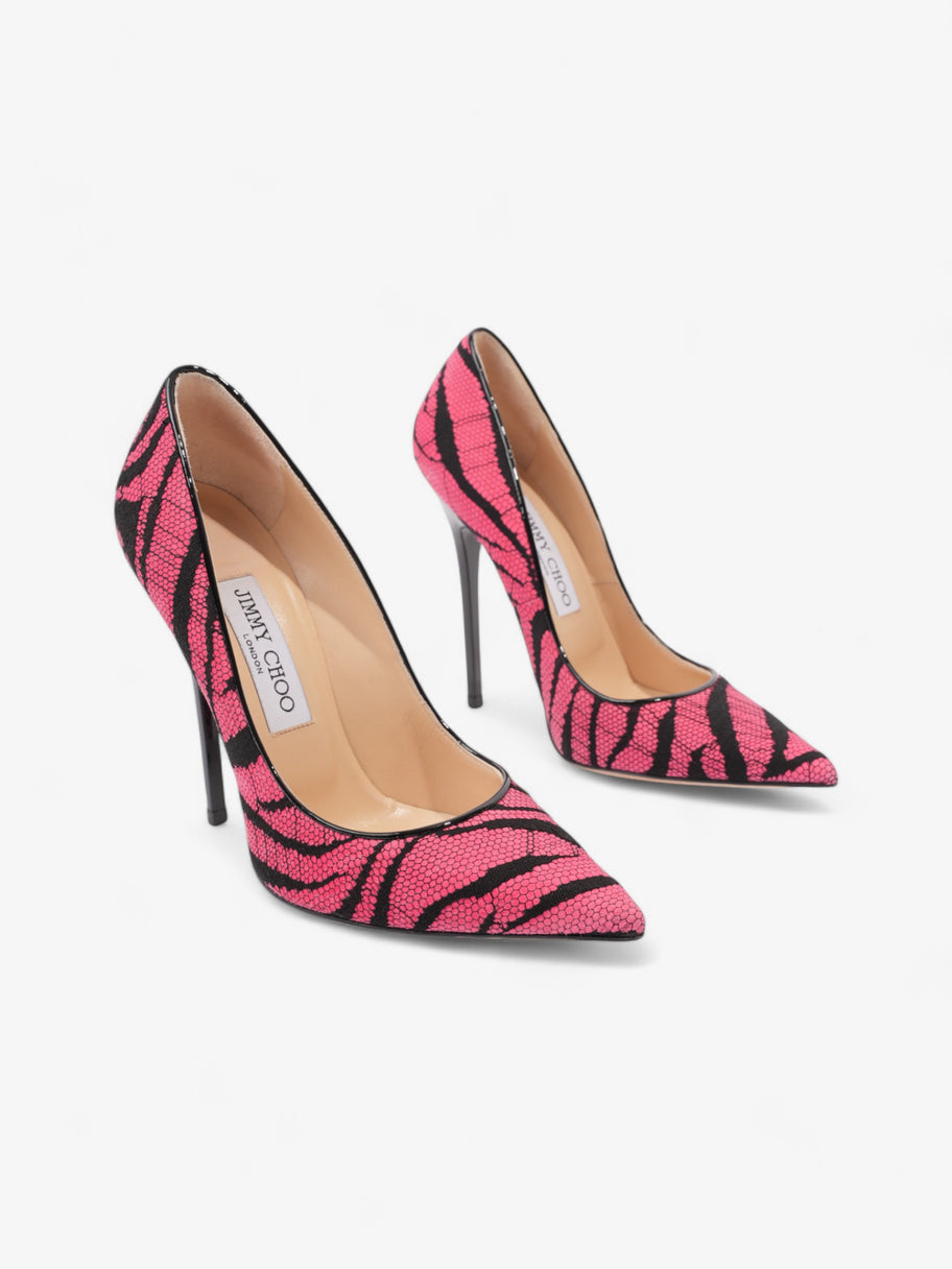 Jimmy Choo Zebra Lace On Heels 120mm Pink / Black Lace EU 36 UK 3 Image 2