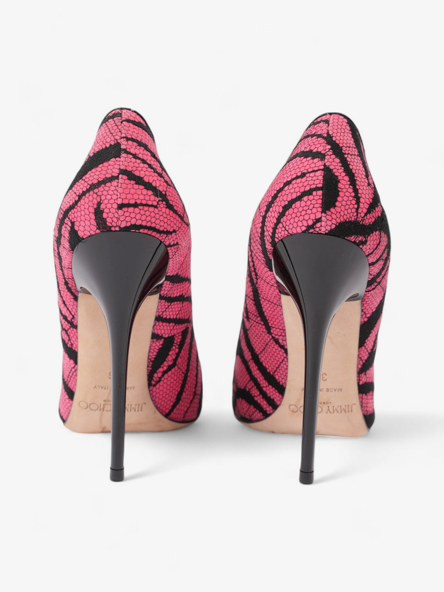 Jimmy Choo Zebra Lace On Heels 120mm Pink / Black Lace EU 36 UK 3 Image 6