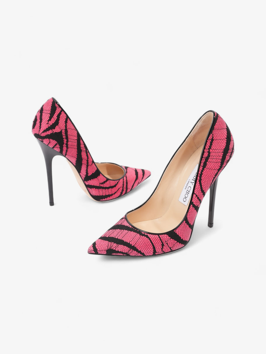 Jimmy Choo Zebra Lace On Heels 120mm Pink / Black Lace EU 36 UK 3 Image 9