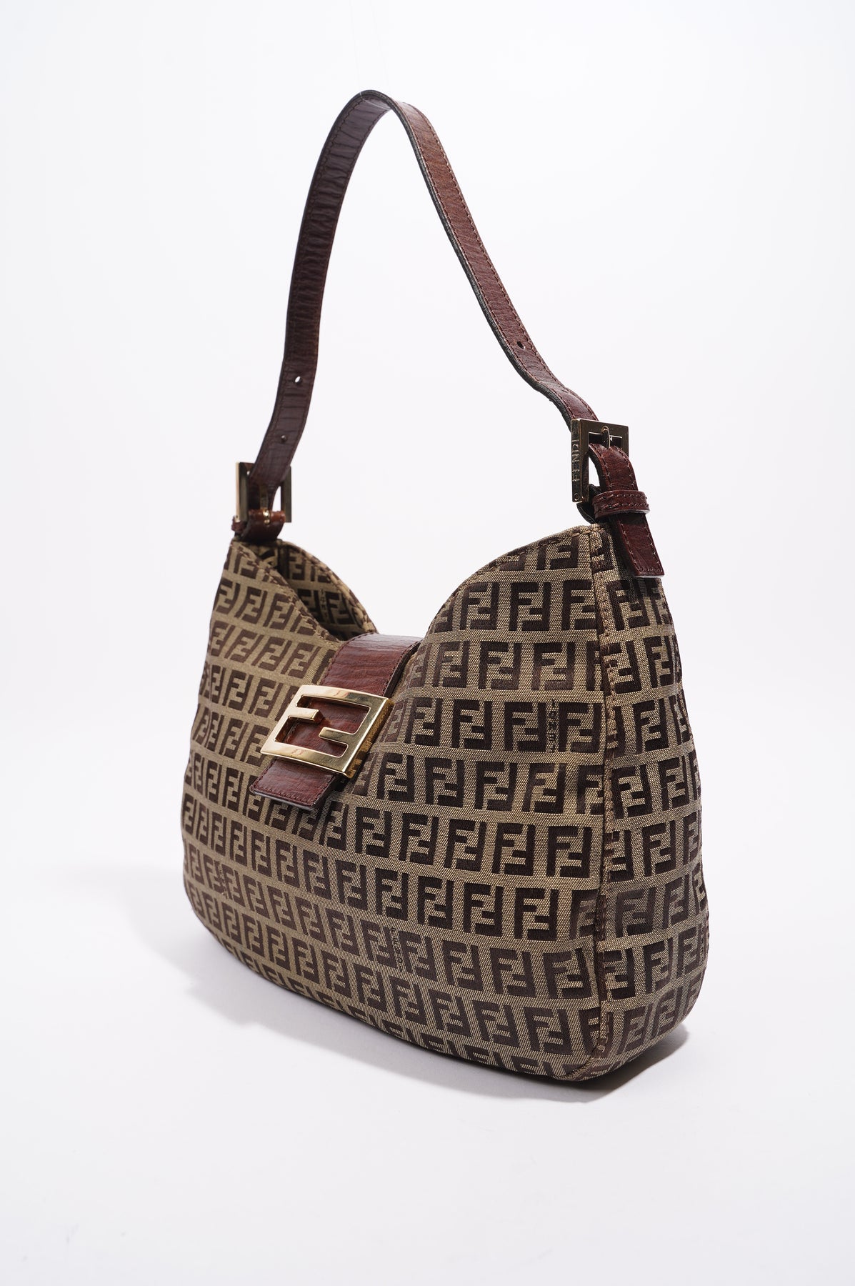 Fendi Medium Vintage Flat Tote in Zucca Canvas