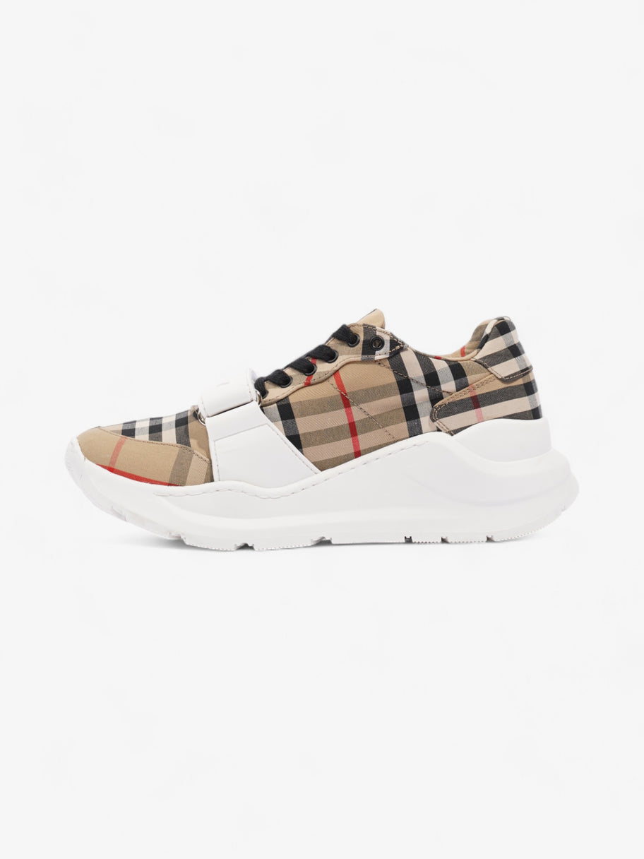 Burberry Regis sneakers Check / White Canvas EU 36 UK 3 Image 3