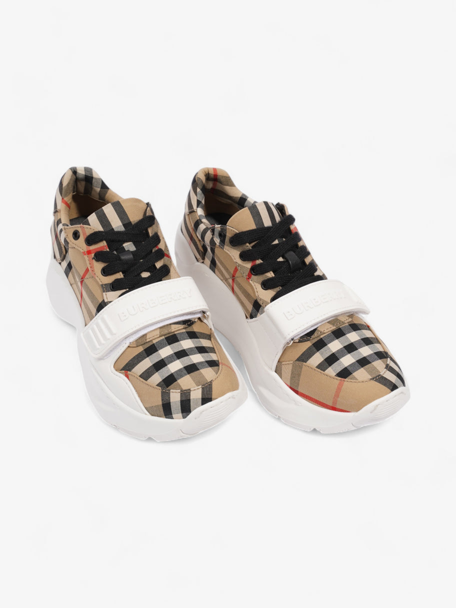 Burberry Regis sneakers Check / White Canvas EU 36 UK 3 Image 8