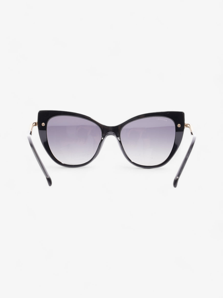 Bvlgari Cat Eye Sunglasses Black / Gold Acetate 140mm Image 3