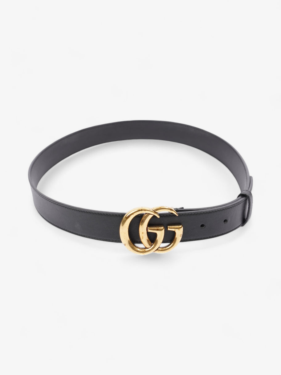 Gucci GG Marmont Thin Belt Black / Gold Leather 85cm / 34