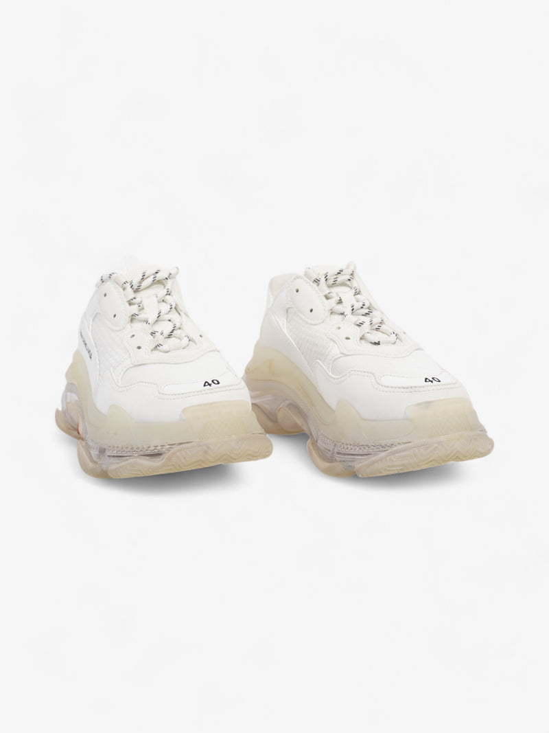  Balenciaga Triple S Clear Sole White Mesh EU 40 UK 7