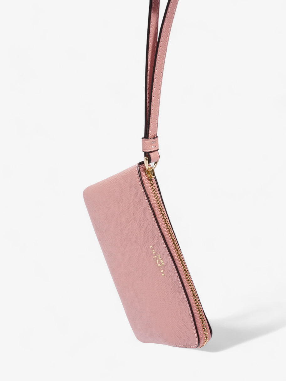 Coach Corner Zip Wristlet Pink Leather Image 6