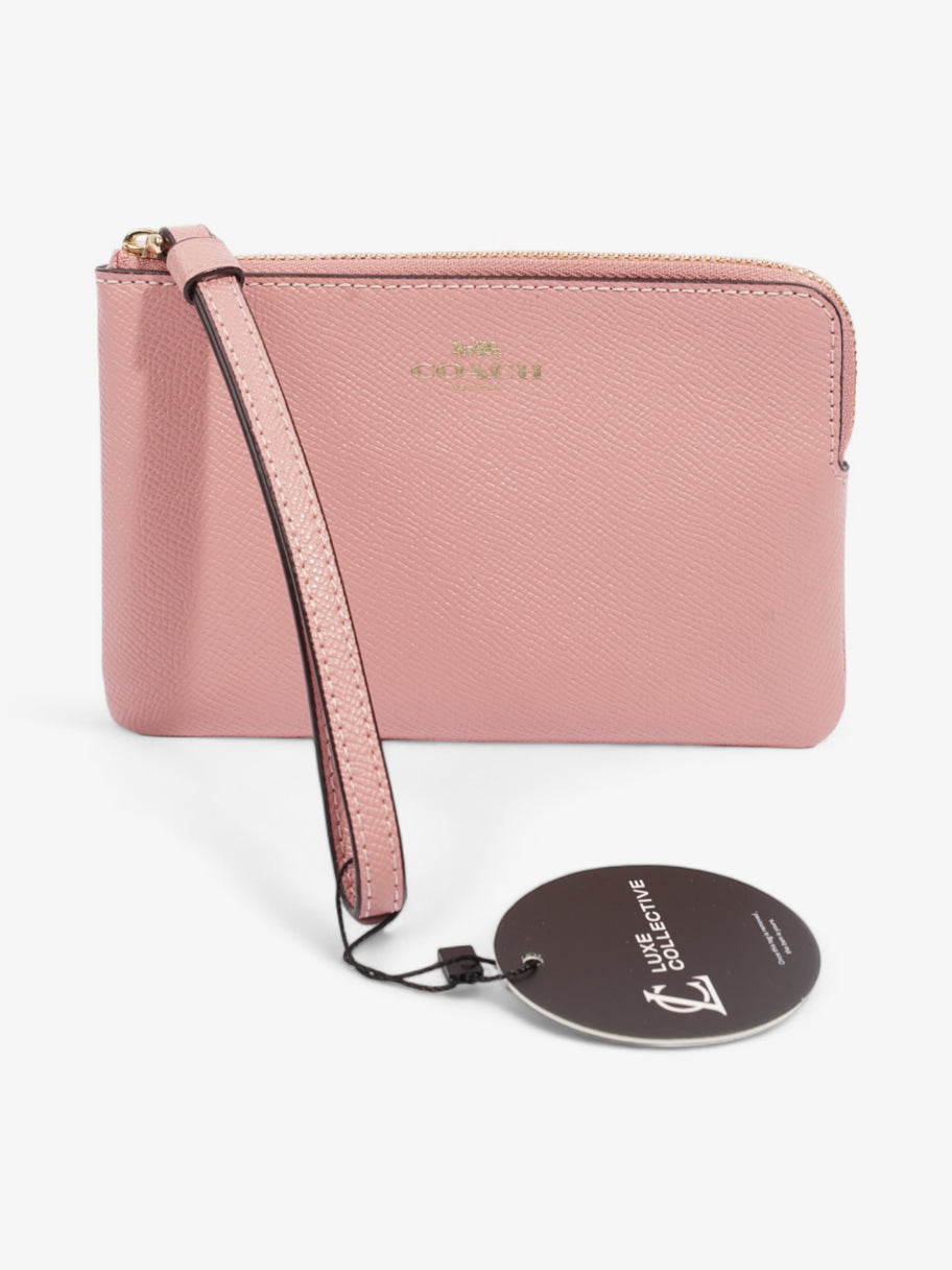 Coach Corner Zip Wristlet Pink Leather Image 8