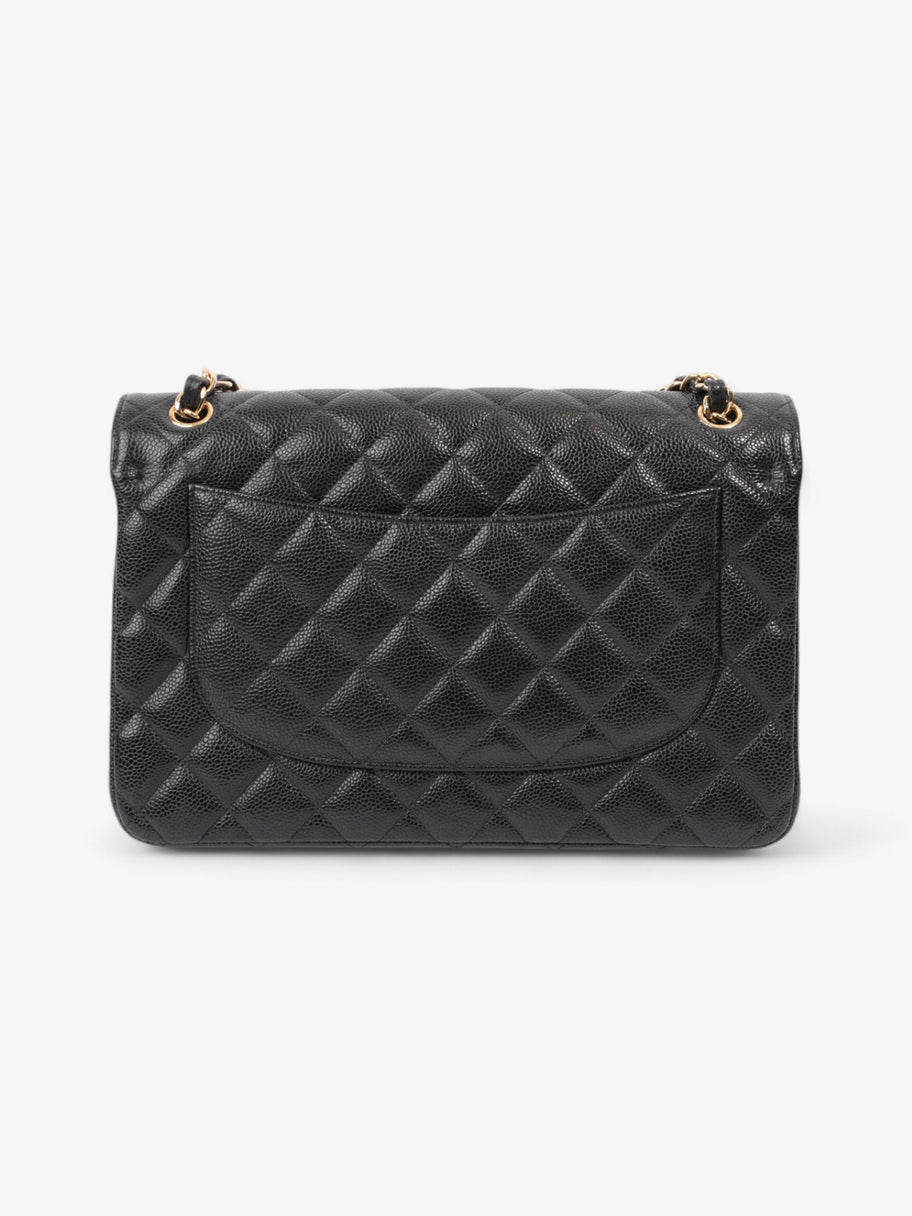 Chanel Classic Double Flap Black Caviar Leather Jumbo Image 4