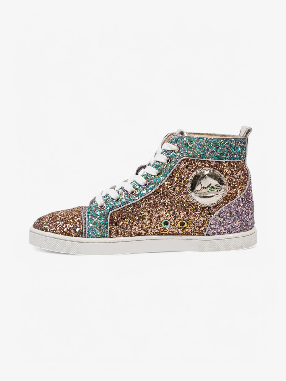 Christian Louboutin Bip Bip Orlato High-tops Gold / Turquoise / Pink Sequin EU 37 UK 4 Image 3