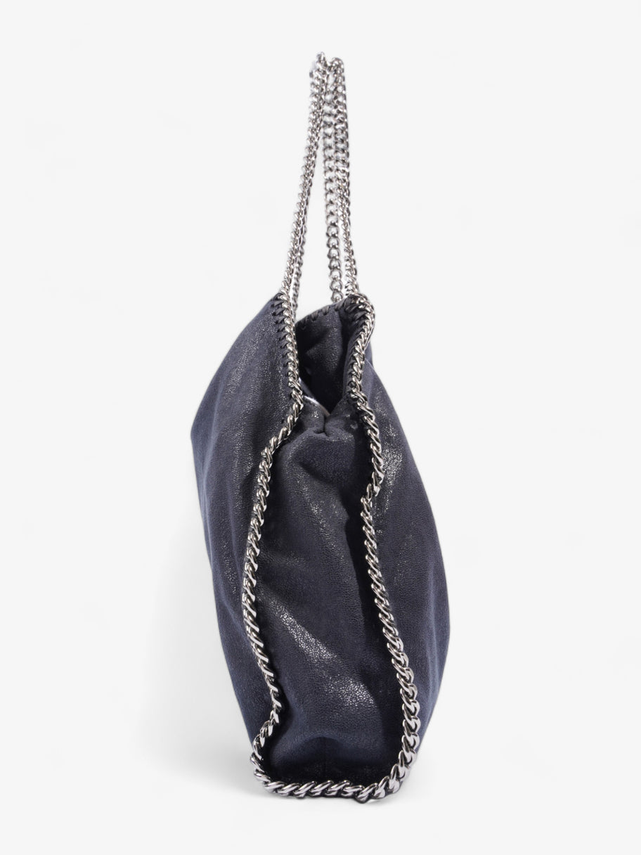 Falabella Bag Metallic Navy Blue Faux Leather Medium Image 5