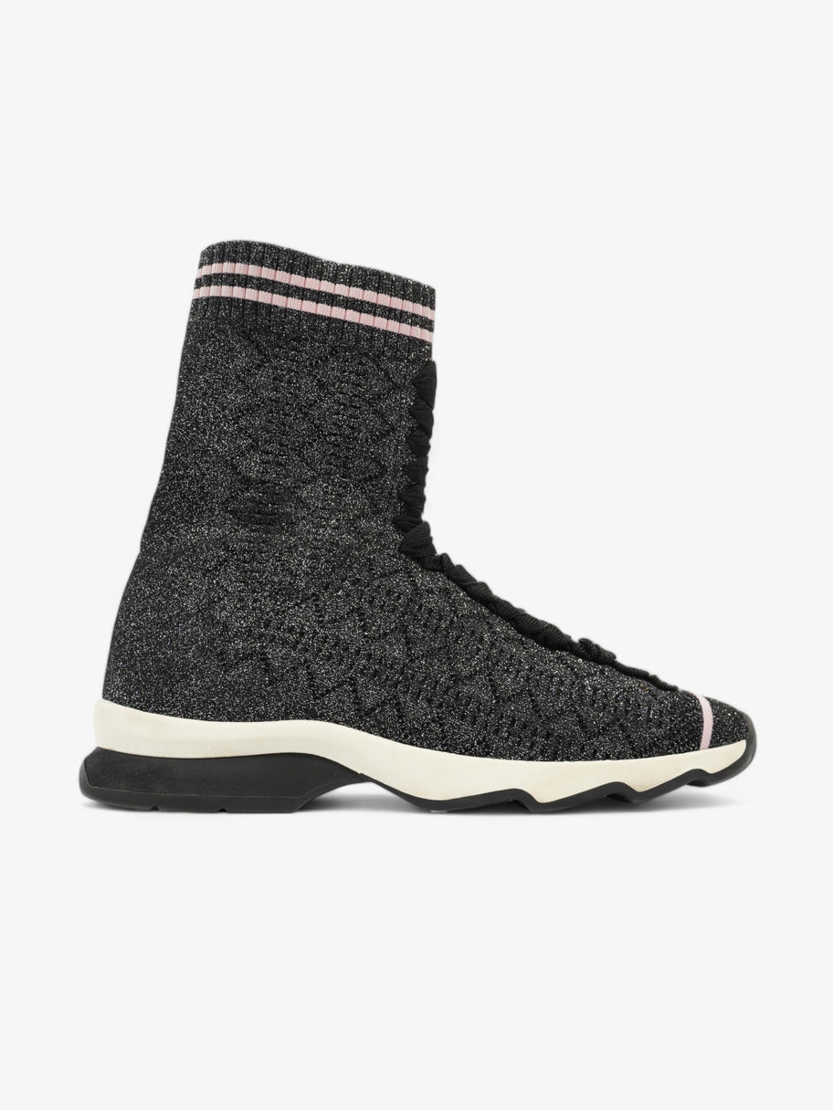 Sock Sneaker Grey / Pink Cotton EU 37 UK 4 Image 1