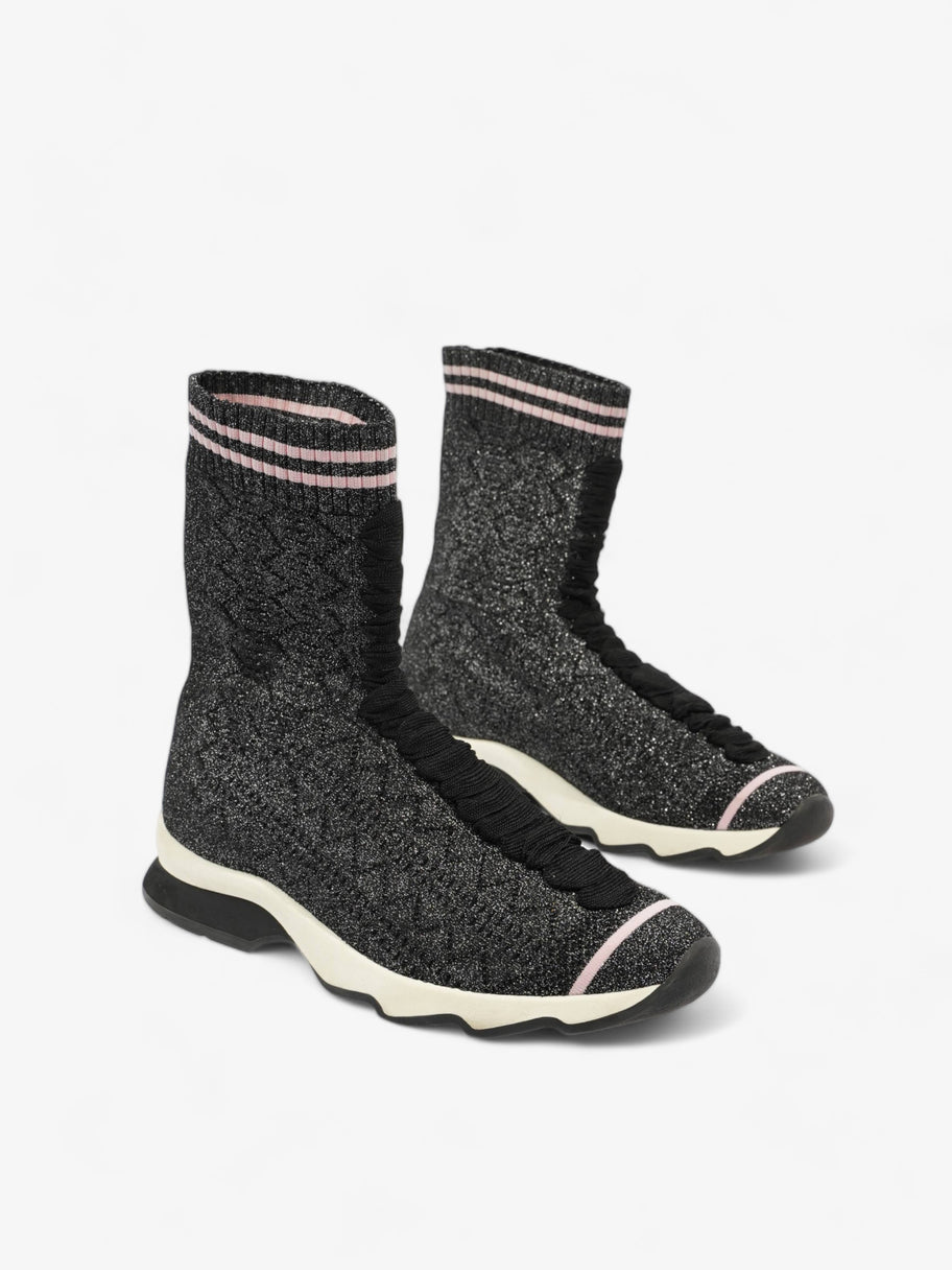 Sock Sneaker Grey / Pink Cotton EU 37 UK 4 Image 2