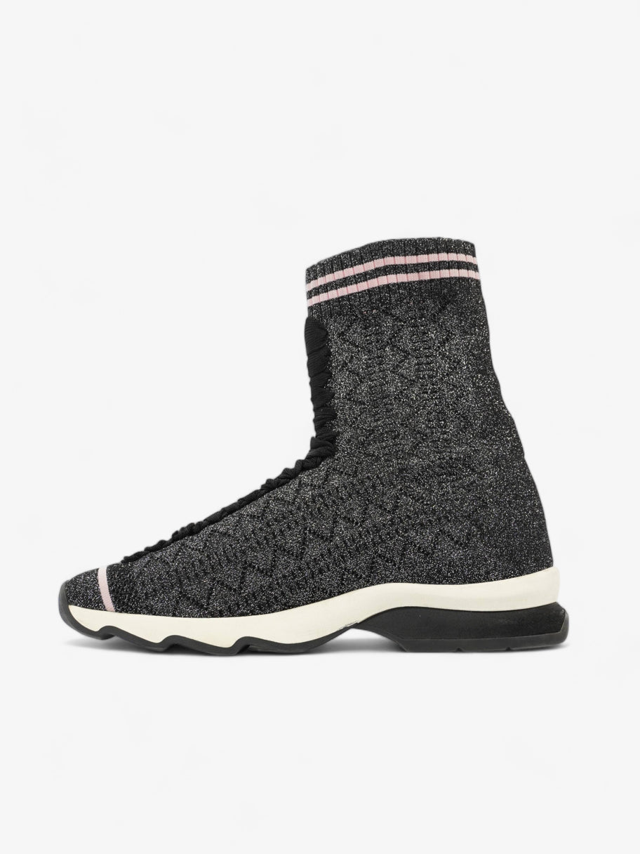 Sock Sneaker Grey / Pink Cotton EU 37 UK 4 Image 3