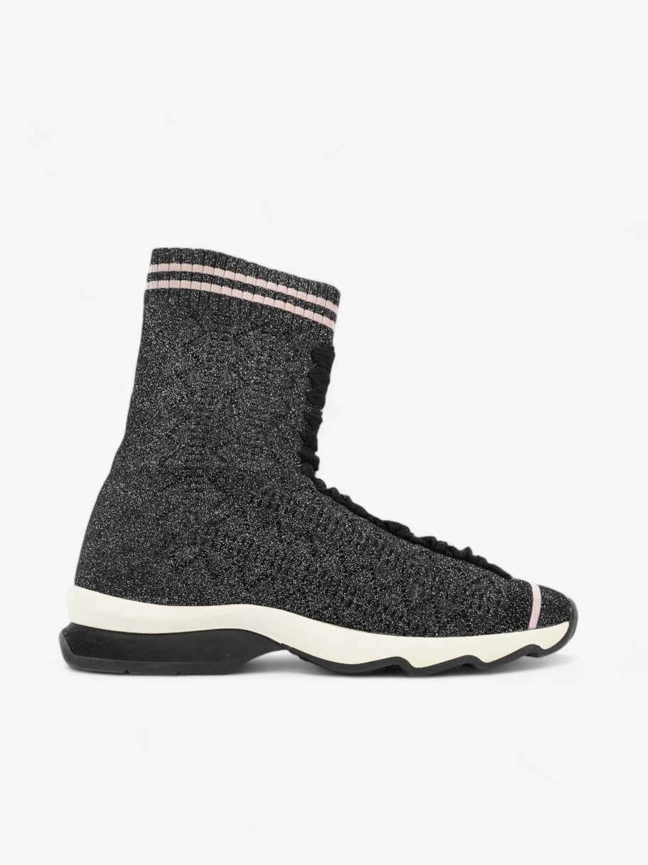 Sock Sneaker Grey / Pink Cotton EU 37 UK 4 Image 4
