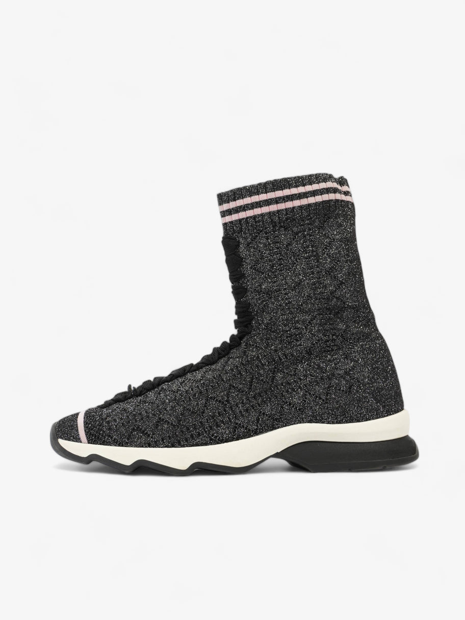 Sock Sneaker Grey / Pink Cotton EU 37 UK 4 Image 5