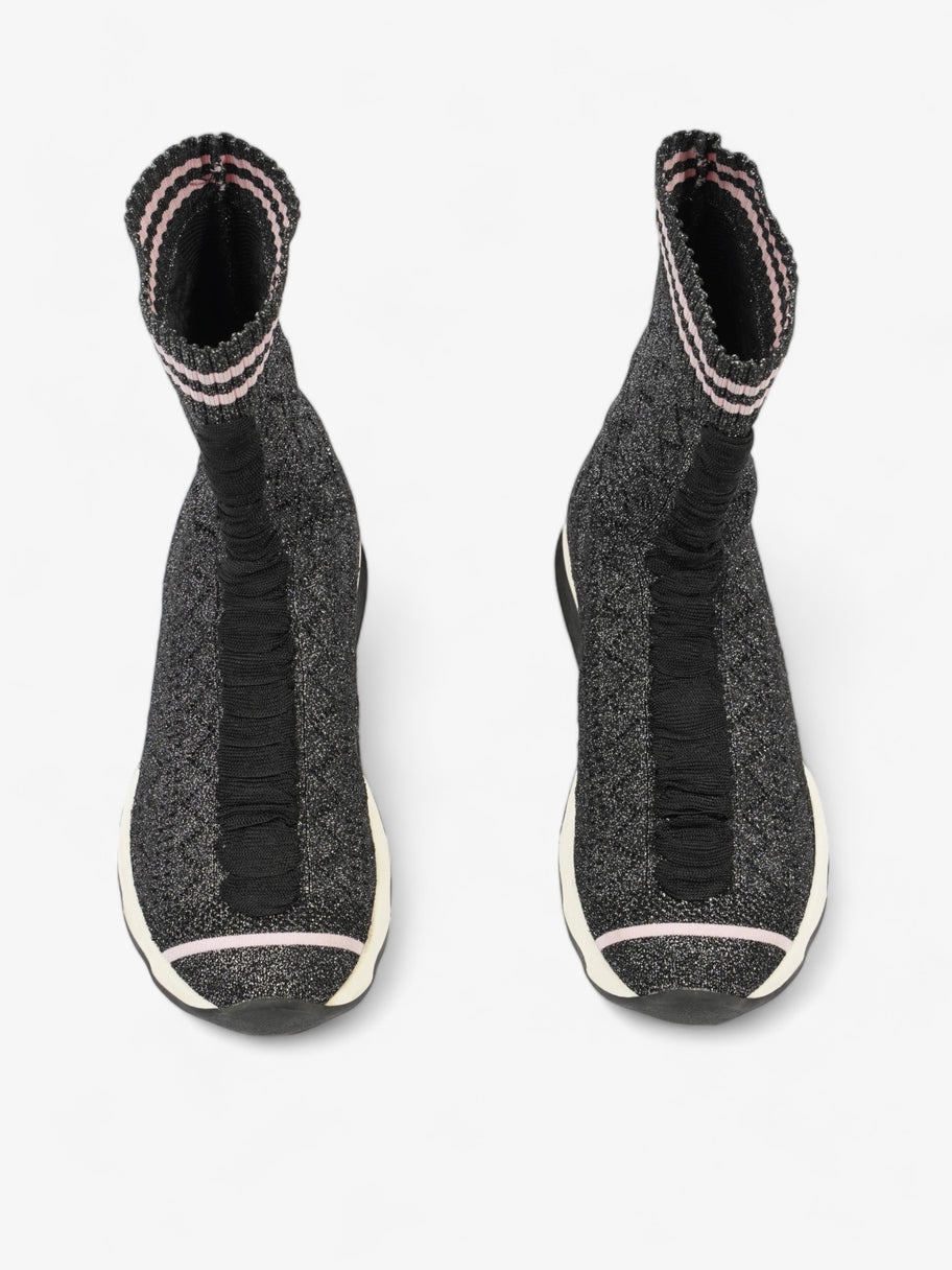 Sock Sneaker Grey / Pink Cotton EU 37 UK 4 Image 8