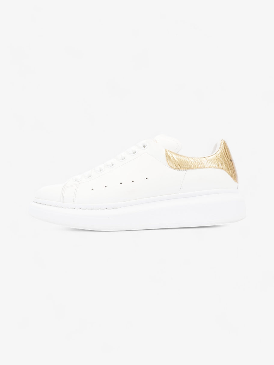 Alexander McQueen Oversized Sneaker White / Gold Metallic Tab Leather EU 40 UK 6 Image 5