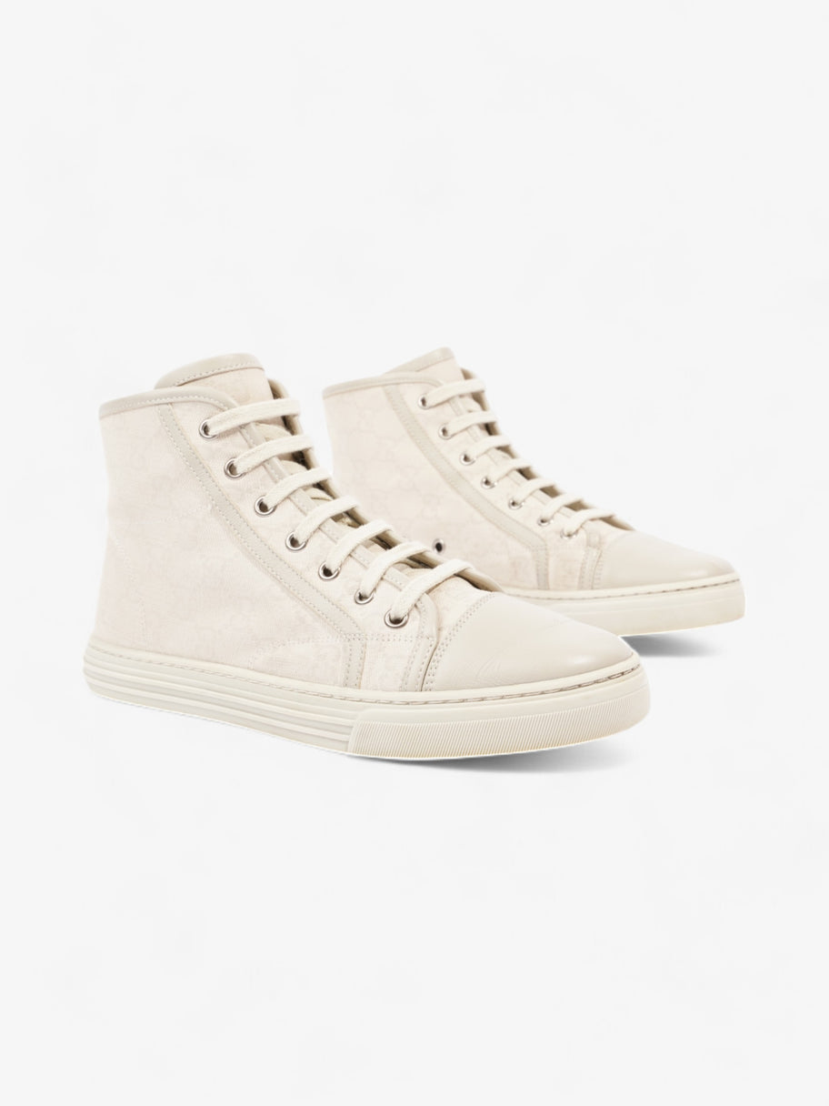 Gucci GG Monogram High-Top Sneakers Beige  Canvas EU 38 UK 5 Image 2