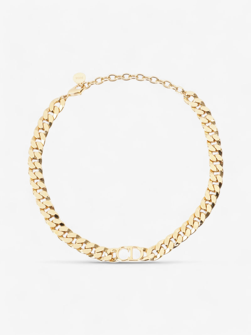  Christian Dior CD Chain Choker Gold Base Metal