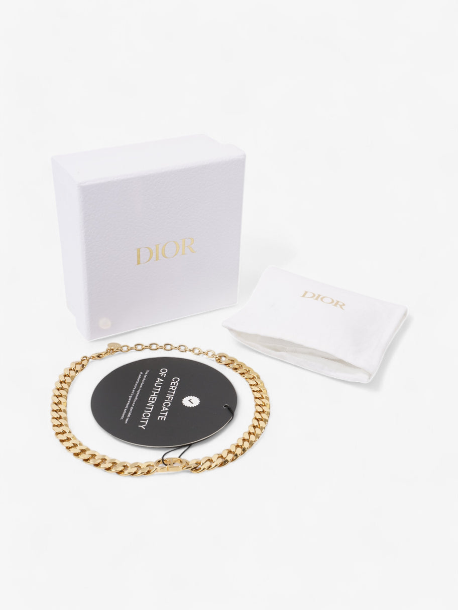 Christian Dior CD Chain Choker Gold Base Metal Image 5