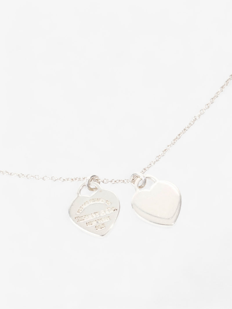  Tiffany and Co Return to Tiffany Double Heart Tag Mini Pendant Silver Silver Sterling