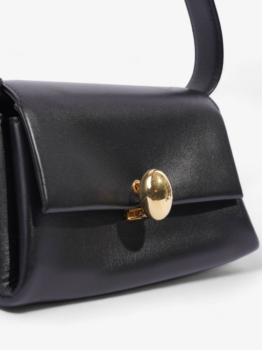 Almond Shoulder Bag Black Leather Image 2