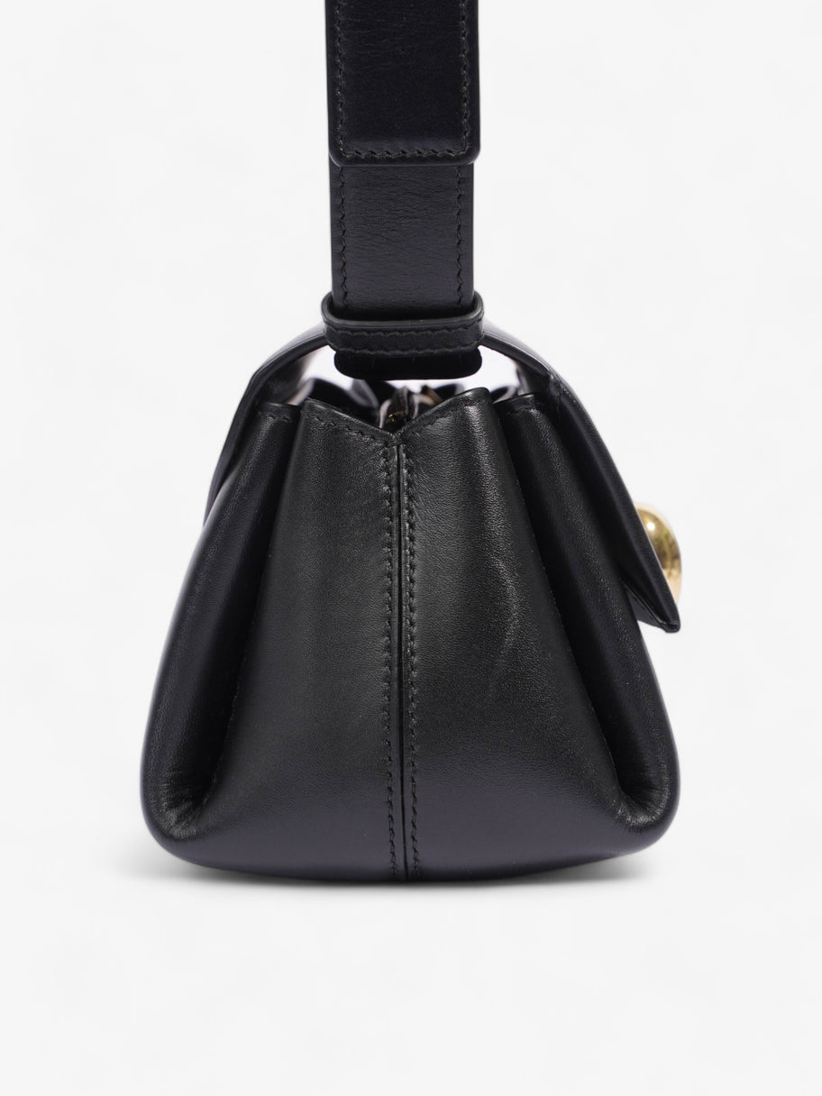 Almond Shoulder Bag Black Leather Image 5