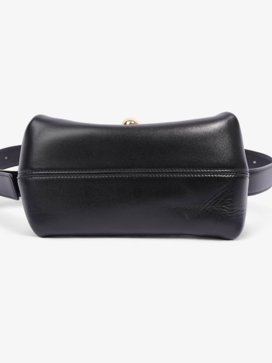 Almond Shoulder Bag Black Leather Image 6