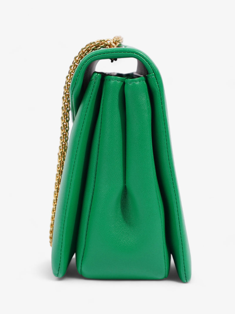  Valentino One Stud Shoulder Bag Green Calfskin Leather